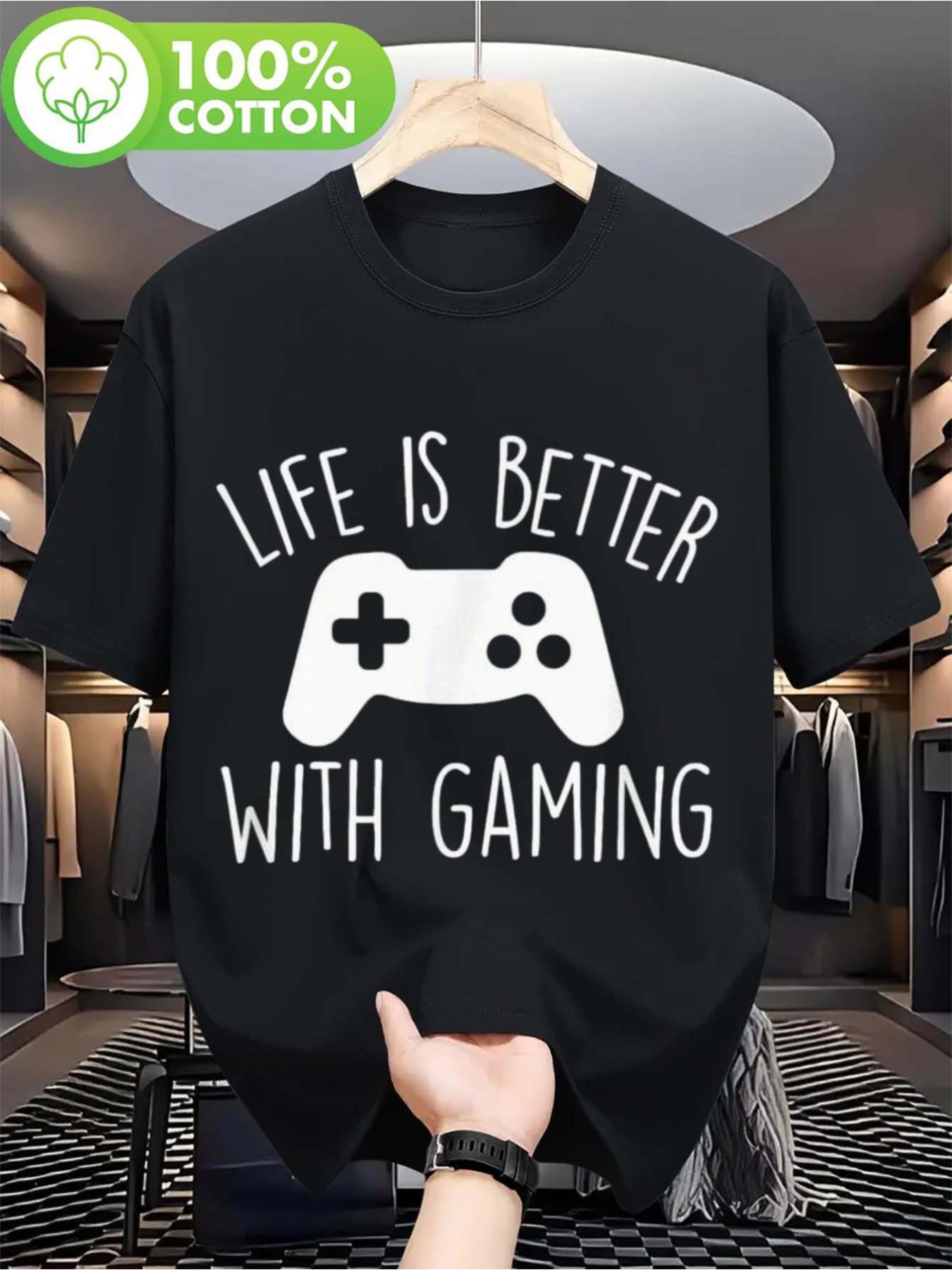 Retro Gaming Life - Męska koszulka gamingowa w stylu vintage