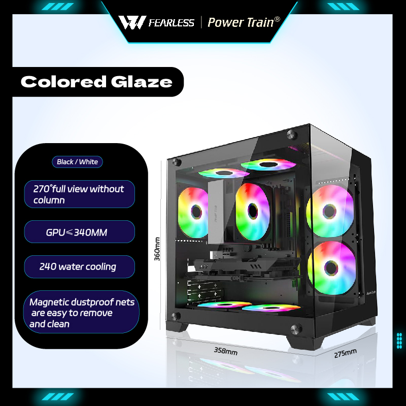 Retro Gaming Pc Case - Obudowa Power Train Colored Glaze MATX