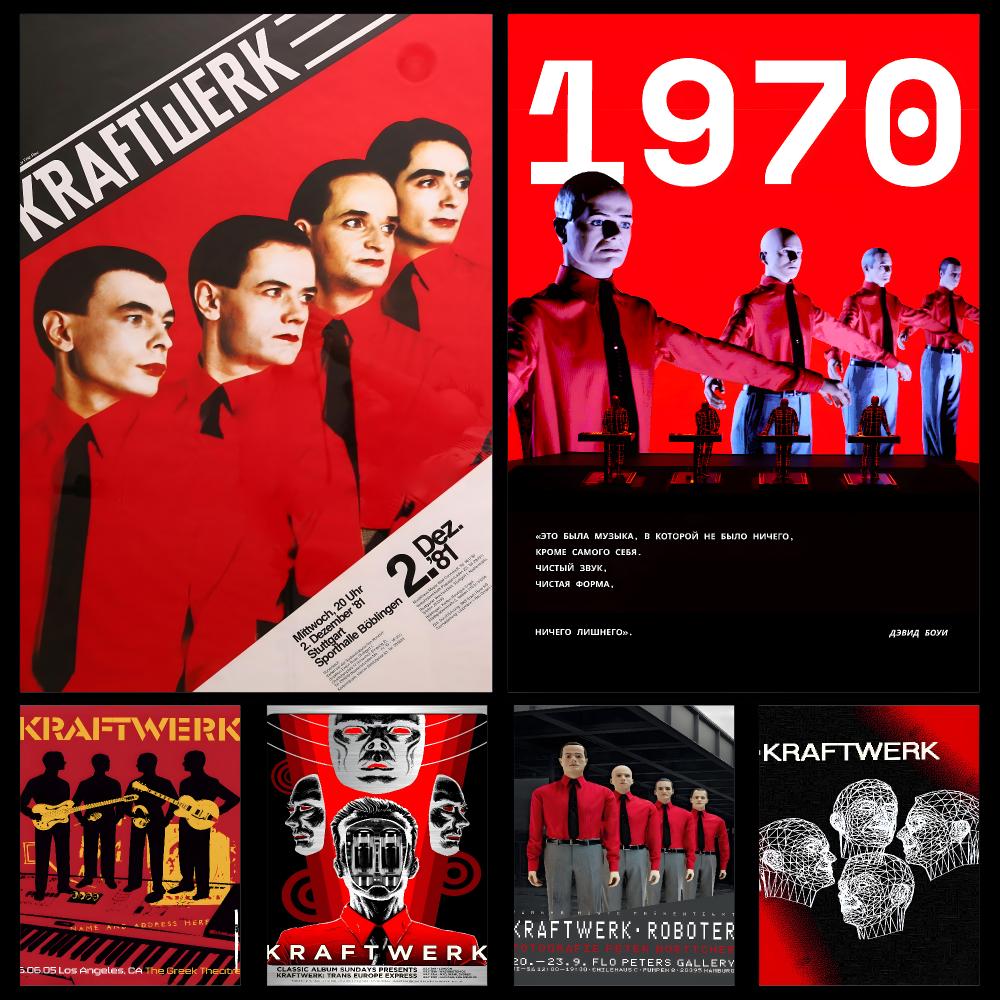 Retro Gaming Life - Muzyka Kraftwerk Retro Plakat PP Samoprzylepny