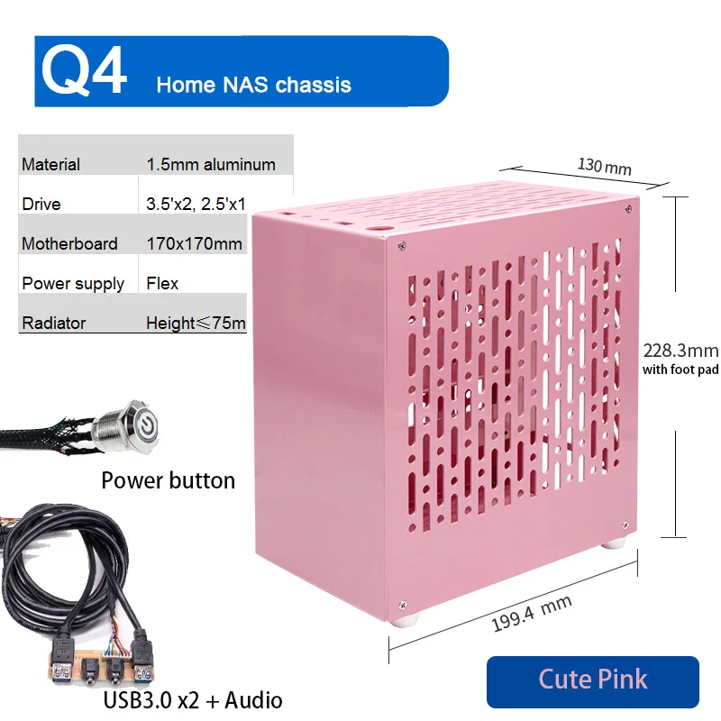 Retro Gaming Pc Case - ARSYLID Q4 Home Nas Aluminiowa obudowa