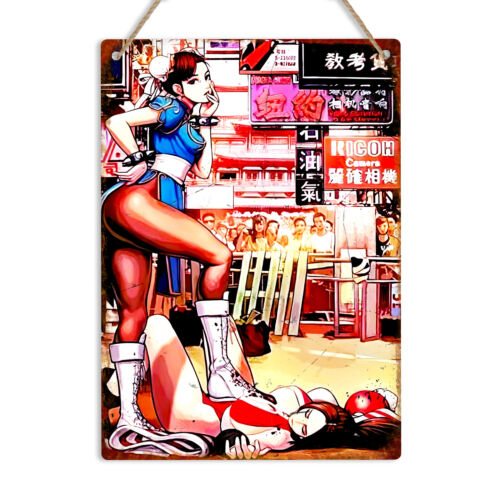 Gaming Retro Arcade - Chun Li Retro Gaming Metalowa Tabliczka