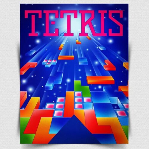 Gaming Retro Arcade - TABLICZKA METALOWA TETRIS - Retro plakat