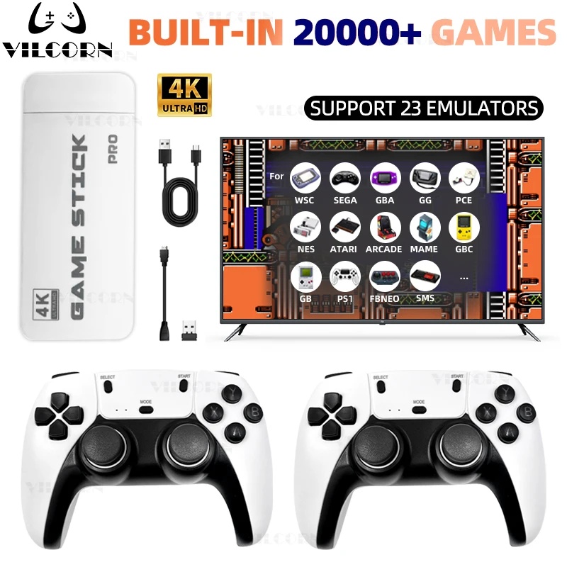 VILCORN 4K HD Game Stick Retro – Retro Gaming With Projector recenzja i cena